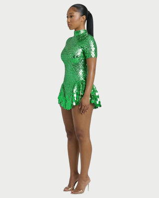 Vestido midi con flecos y escote pronunciado de LIRRA