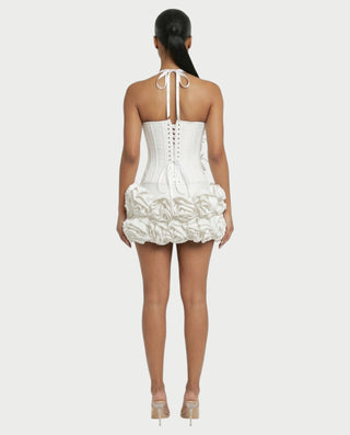 Vestido midi con flecos y escote pronunciado de LIRRA