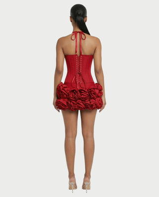 Vestido midi con flecos y escote pronunciado de LIRRA