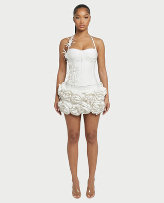 Vestido midi con flecos y escote pronunciado de LIRRA