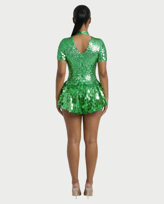 Vestido midi con flecos y escote pronunciado de LIRRA