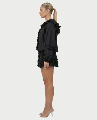 FINA Ruffle-Trim Hooded Jacket & Mini Skort Set