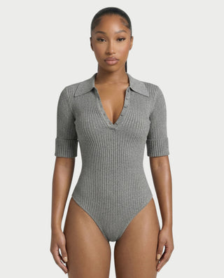 KIERA Ribbed Knit Bodysuit & Legging Set