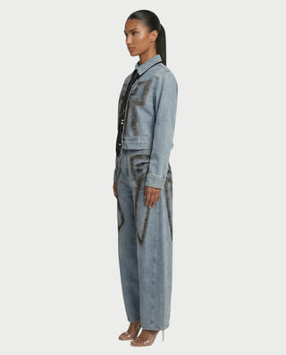 Chaqueta de piel sintética con textura de cocodrilo BEXLEY