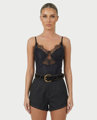 Shorts ajustados de terciopelo con cintura alta AZAIRA