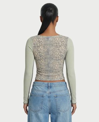 Chaqueta de piel sintética con textura de cocodrilo BEXLEY