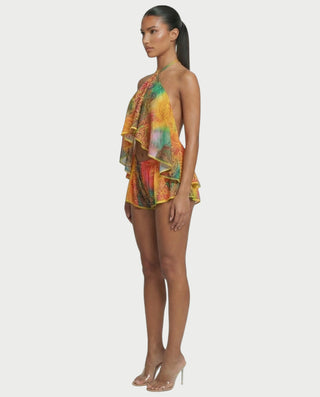 SEFAYA Backless Flowy Top & Shorts Set