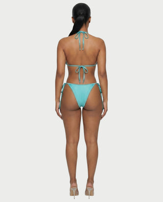 RIVENA Sequin Shell Triangle Bikini Set