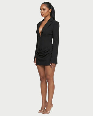 MIKAY Ruched Blazer Bodycon Mini Dress