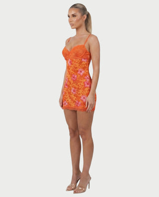 Vestido mini de vendaje AQUINO