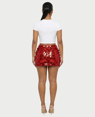 MARIMA Sequin Disc Embellished Mini Skirt
