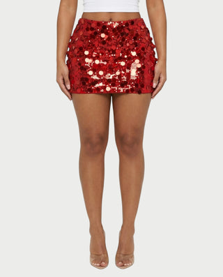 MARIMA Sequin Disc Embellished Mini Skirt