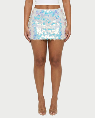 MARIMA Sequin Disc Embellished Mini Skirt