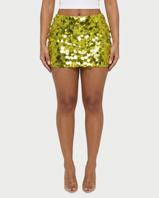 MARIMA Sequin Disc Embellished Mini Skirt