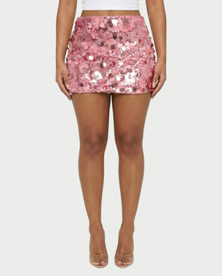 MARIMA Sequin Disc Embellished Mini Skirt