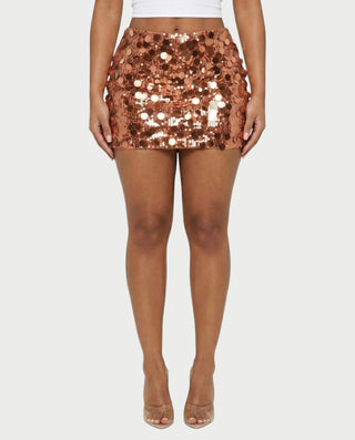 MARIMA Sequin Disc Embellished Mini Skirt