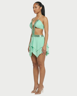 Vestido mini de vendaje AQUINO