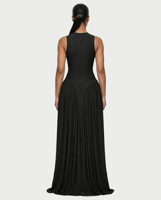 ELVANA Sleeveless Flow Draped Maxi Dress