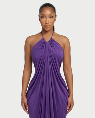 LUREA Draped Flowy Maxi Dress