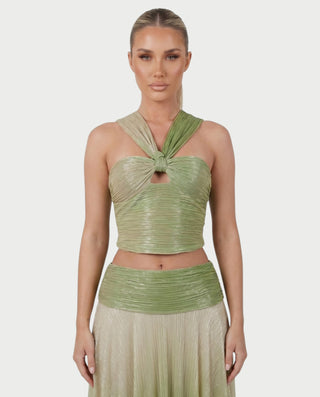 PARMIA Twist Front Ombre Two-Piece Set