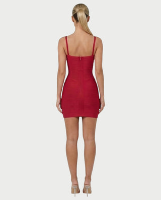 Vestido mini de vendaje AQUINO