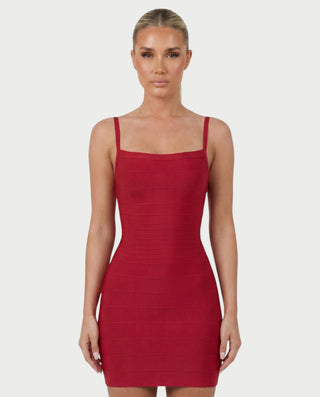 Vestido mini de vendaje AQUINO
