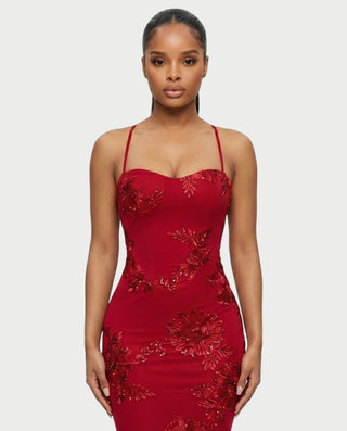 Vestido largo plisado con degradado LIVIANA