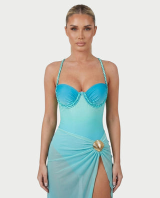 JANET Gradient Backless Bodysuit & Maxi Skirt Set