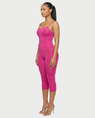 BLANCA Square Neck Capri Romper