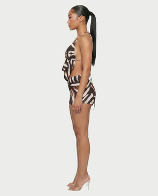 Vestido mini de vendaje AQUINO