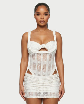 Vestido mini de vendaje AQUINO