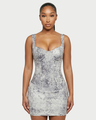 MIRATA Leopard Corset Bodycon Mini Dress