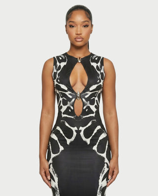ALLEGRA Front Cut-out Maxi Dress
