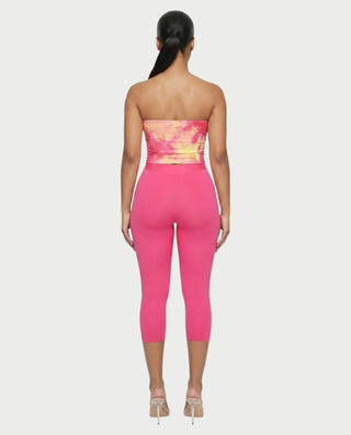 ELLIE Strapless Ring Detail Top & Capri Pants