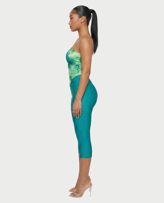 ELLIE Strapless Ring Detail Top & Capri Pants