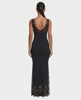 PERENA Lace Trim Bodycon Maxi Dress