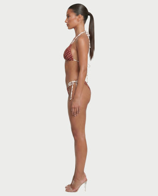 FINLEY Tie-Side Polka Dot Bikini Set