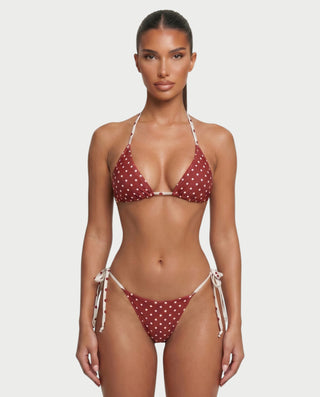 FINLEY Tie-Side Polka Dot Bikini Set