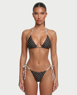 FINLEY Tie-Side Polka Dot Bikini Set