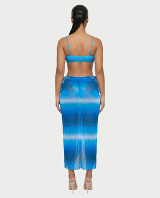 TINSLEY Ombre Twist Bikini & Sarong Three-Piece Set