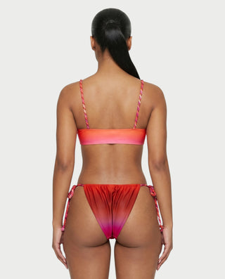 TINSLEY Ombre Twist Bikini & Sarong Three-Piece Set
