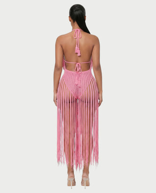 KAILEY Fringe Crochet Cover-Up Jumpsuit