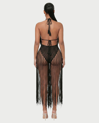 KAILEY Fringe Crochet Cover-Up Jumpsuit