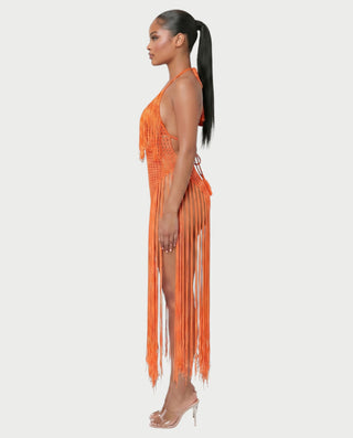 KAILEY Fringe Crochet Cover-Up Jumpsuit
