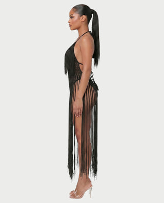 KAILEY Fringe Crochet Cover-Up Jumpsuit