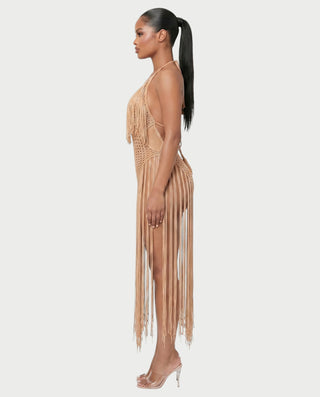 KAILEY Fringe Crochet Cover-Up Jumpsuit