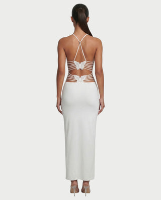 PALMER Butterfly Lace Back Maxi Dress