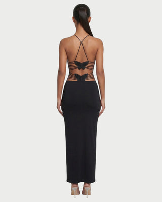 PALMER Butterfly Lace Back Maxi Dress