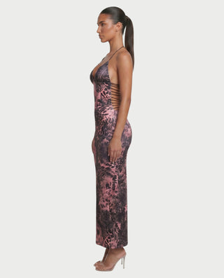 PALMER Butterfly Lace Back Maxi Dress