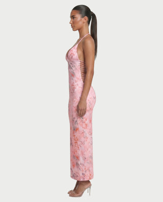 PALMER Butterfly Lace Back Maxi Dress